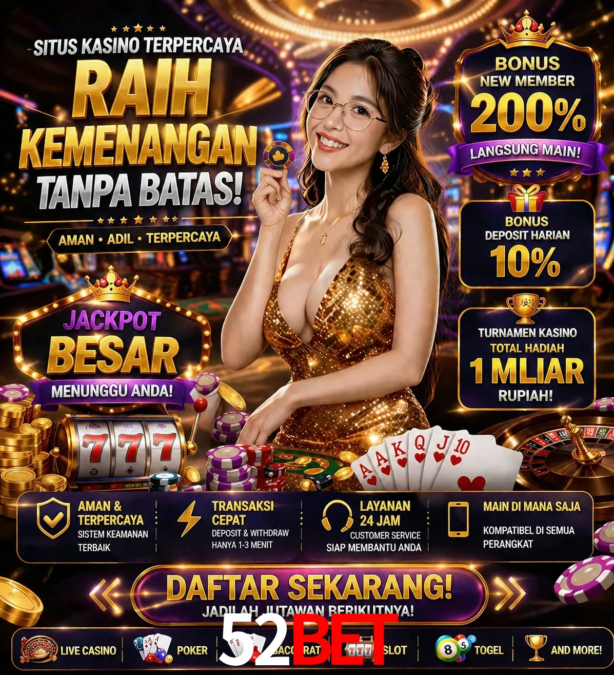 Roleta e blackjack 52bet